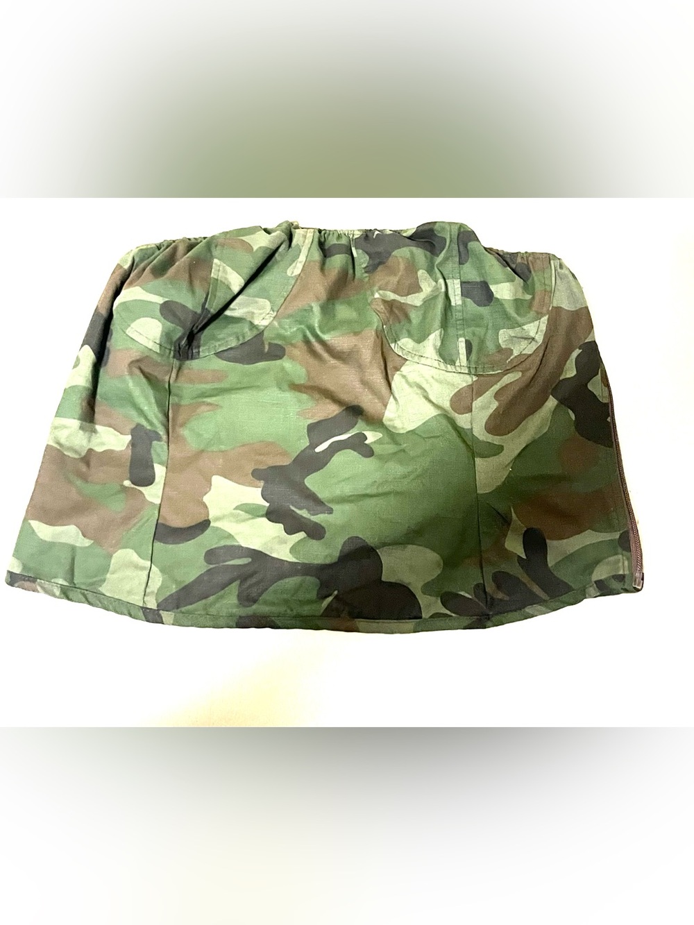 PrettyLittleThing Camo Bandeau Crop Top Halter Size 14